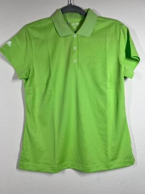 ADIDAS GOLF Womens CLIMALITE Basic Short Sleeve Polo Mojito Green Sz. M NWT
