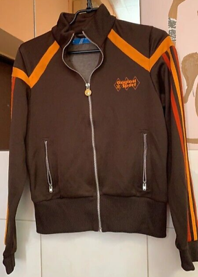 Vintage Adidas Originals Womens Track Jacket Brown Orange Vintage Adidas Originals Womens Track Jacket Brown Orange