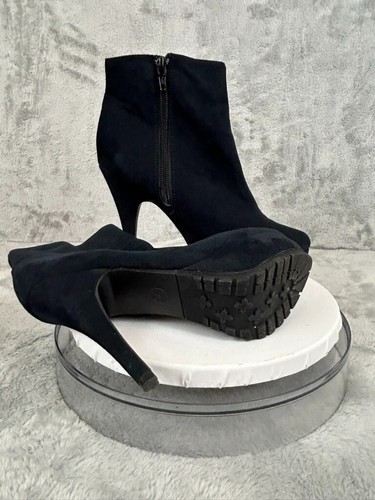 Mossimo Supply Co. Black Ankle Platform Women's Boots with 4" Pump Heel Size 7 - Picture 9 of 12