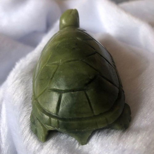 Specimen Crystal Quartz Home Carved Jade Turtle Random Carving Natural Handmade - Picture 8 of 8
