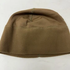 New GENUINE Polartec USMC Coyote Brown Micro Fleece Cap Hat L/XL Beanie