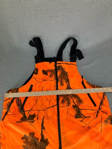 Gander Mountain Bib Overalls Mens XL Orange Realtree Camo Waterproof Insulated - Picture 9 of 24