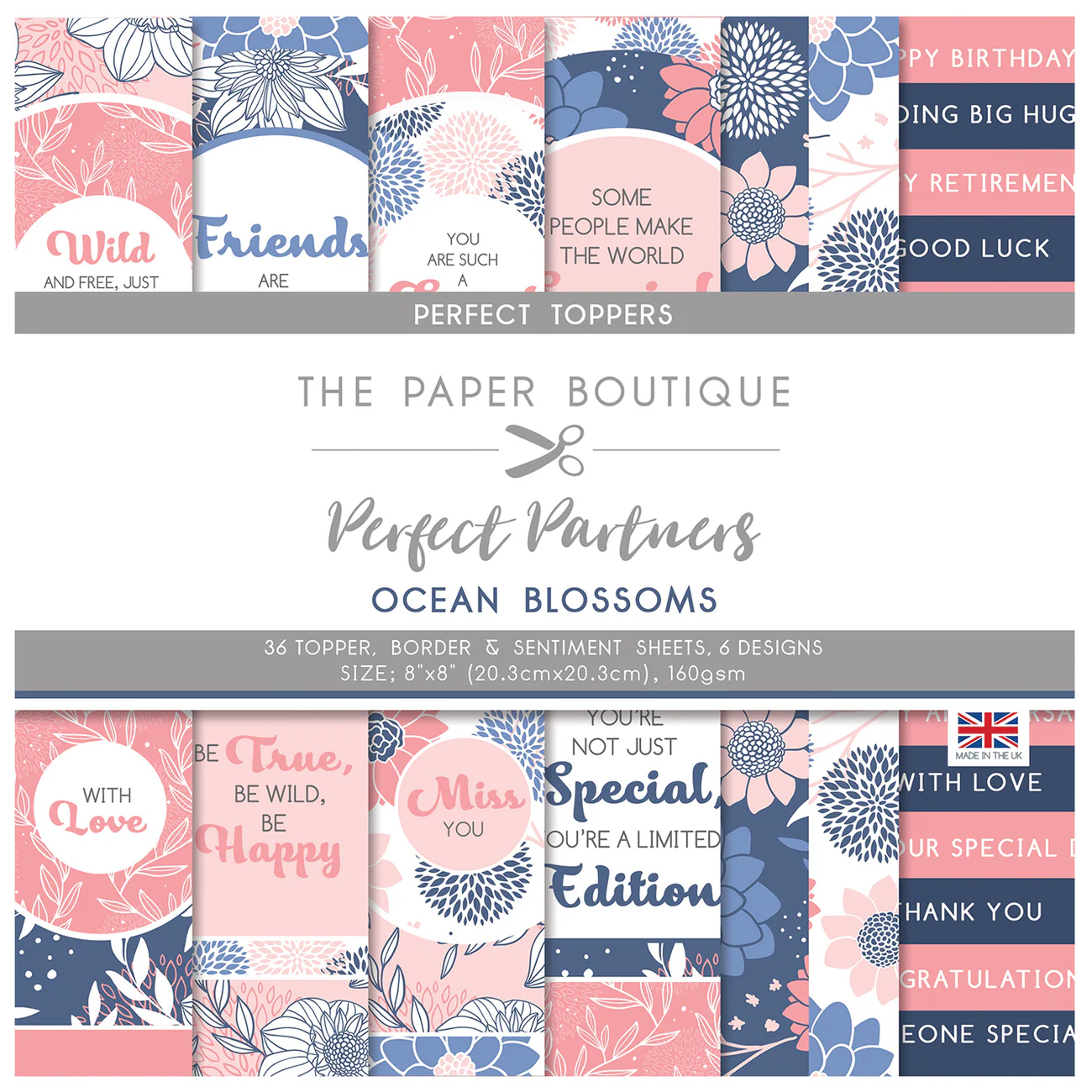 Perfect Partners Ocean Blossoms 8 x 8 Topper Pad