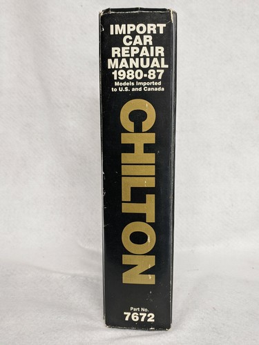 Chilton's #7672 Import Car Manual 1980-1987 Repair Manual-Free Shipping - Afbeelding 2 van 9