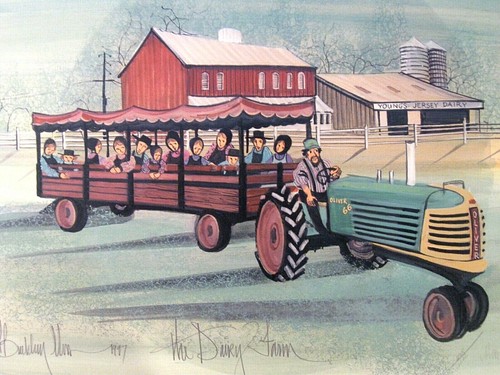 P. Buckley Moss The Dairy Farm gerahmter Druck 22 1/4" x 22 1/4" 1997 - Bild 9 von 12