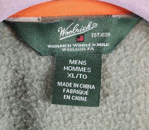 Woolrich Vest Mens XLarge Heather Gray Casual Dadcore Full Zip Pockets Fleece - Picture 4 of 11