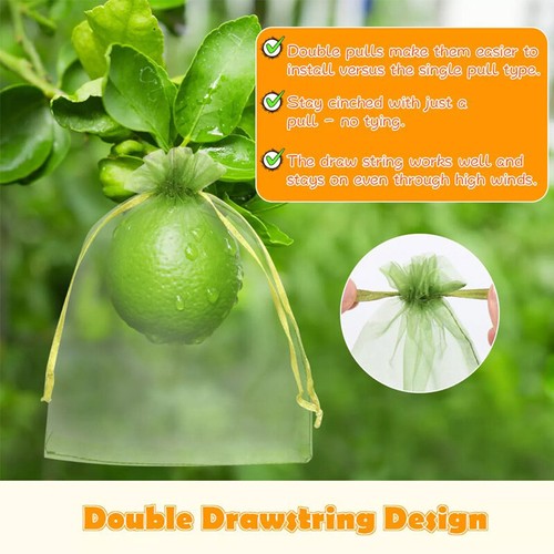 50-200X Fruit Net Bags Agriculture Garden Vegetable Proof Protection Mesh Insect - Picture 8 of 28