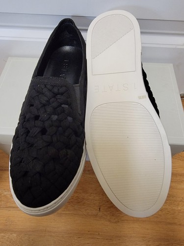 1. STATE "Delphin" BLACK Braided Slip-Ons 8.5M Microsuede Elastic - 第 4/6 張圖片