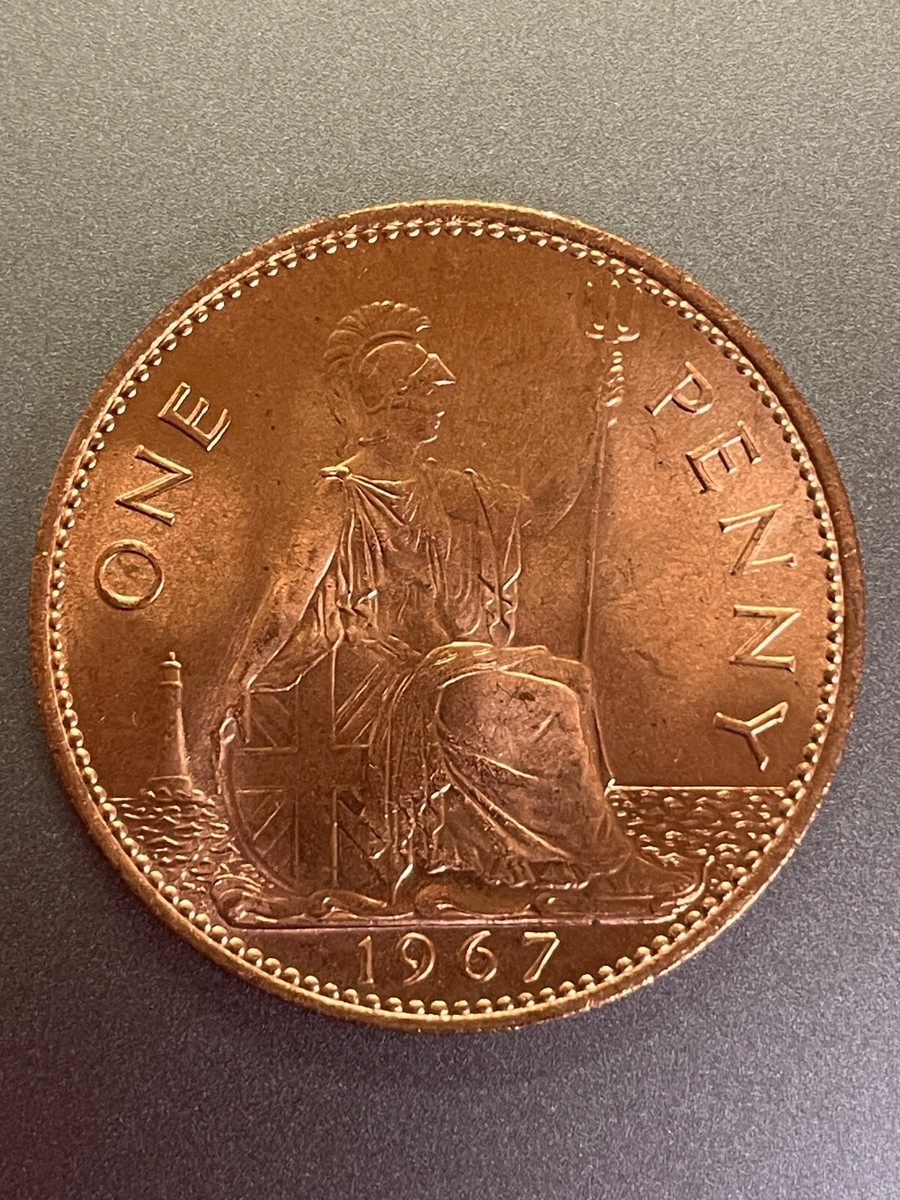ワンペニー　one penny エリザベス2世 1967 RARE 1967 One Penny Coin Uncirculated | eBay UK