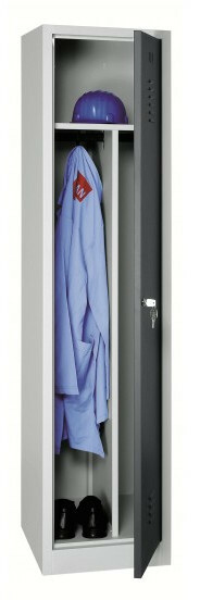 Garderobenschrank Spind Umkleideschrank Spint Trennwand Schwarz-Weiss-Trennung-image