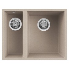 Lavello Elleci Incasso Sottotop Quadra 2 Vasche 56x44 Avena LGQ15051BSONA
