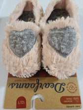 Kids Dearfoams Memory Foam Skid Resistant Slippers Size 13/1 Machine Washable