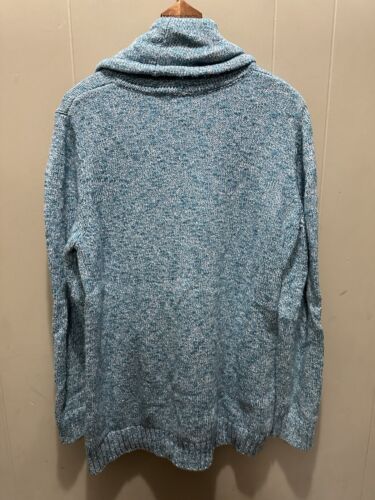 L.L. Suéter Pullover Bean Invierno Tejido Capucha Cuello Verde Azulado Blanco Para Mujer’s Talla XL - Imagen 8 de 8