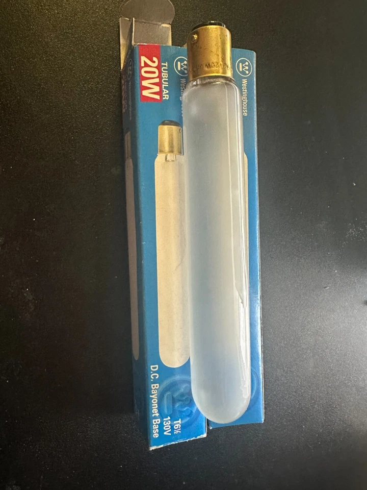 WESTINGHOUSE 04324 T 6-1/2 TUBULAR 20W D.C. BAYONET BASE LOT OF 2 - Image 3 of 3