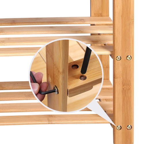 Sitzbänke Schuhregal Schuhbank Badregal Schuhablage Regal Schrank Hocker Bambus - Bild 11 von 29