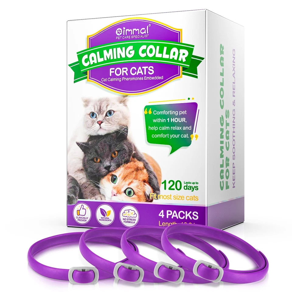 120Day Calming Collar for Cats Natural Calming Pheromones Embedded anxiety relax - Image 2 of 4