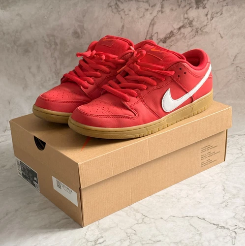Nike SB Dunk Low University Red Gum Sneakers - Men's Size 10