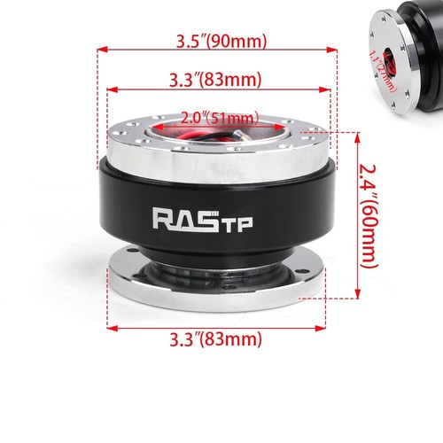 14INCH/350mm Racing Steering Wheel Drifting Deep Dish+Ball Quick Release Adapter - Picture 2 of 10