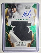 2023 Topps Five Star Anthony Rizzo Green Jumbo GU Patch Auto #/15 Yankees