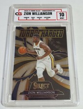 ZION WILLIAMSON #3 SELECT 2020-21 TURBOCHARGED Graded CG 10 Gem Mint Pelicans 