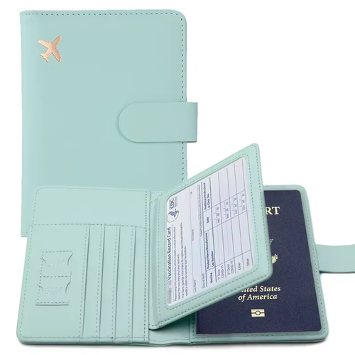 Passport Cover PU Men Women With Credit Card Holder Wallet Protective Case - Picture 8 of 20