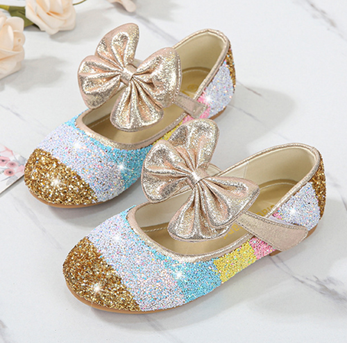 Prinzessin Schuhe Mädchen - Glitzer Pailletten Mit Klettverschluss