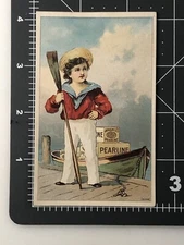 Victorian Trade Card 1880's James Pyle's Pearline Washing Compound Soap