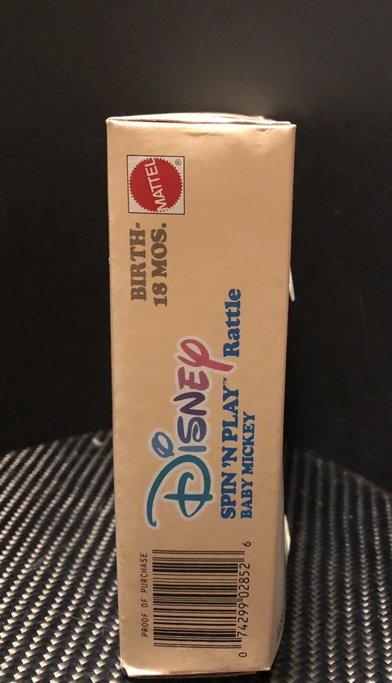 De colección 1998 Disney Mickey Mouse Spin 'N Play Sonajero Amarillo - Nacimiento - 18 MO NOS Foto 4 de 4