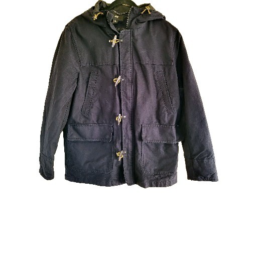 Chaqueta H&M para mujer talla 42R azul marino con capucha pesada chaqueta de granero chaqueta utilitaria
