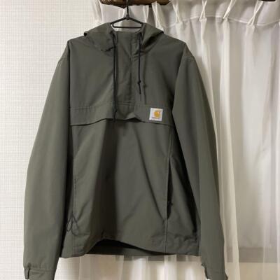 <Carhartt WIP> NIMBUS PULLOVER ナイロンパーカー緑 Carhartt WIP Mens Winter Nimbus Pullover Jacket Dark Fir Green