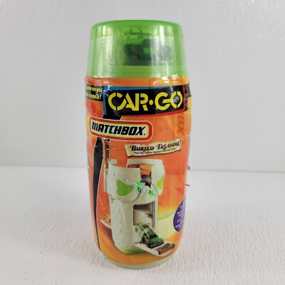 Matchbox Car Go Fun Buried Treasure Travel Play Set Mattel Canister 2005 New