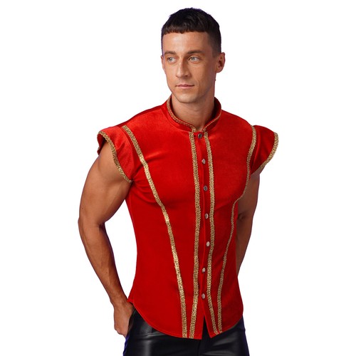Costume uomo circo maestro dell'anello gilet canotta costume cosplay Halloween - Foto 7 di 96