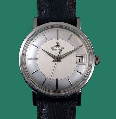 Vintage 60's Gübelin Classic Men's Watch Automatic Adjusted  Gubelin Movement