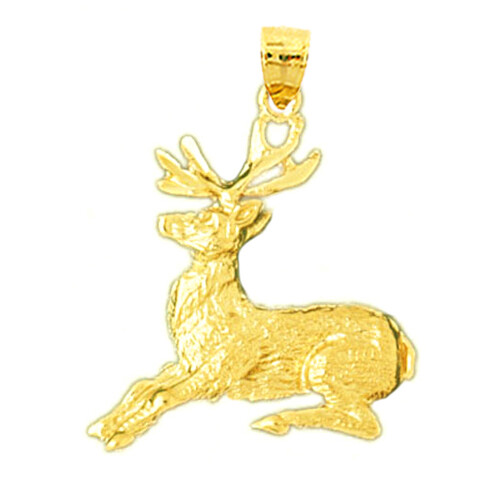 14 Karat Gold Rentier Anhänger - Bild 1 von 2