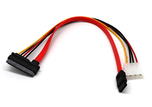SATA COMBO 15+7 broches Câble de Données et d alimentation 4 Pin Molex à S-ATA - Photo 4/5