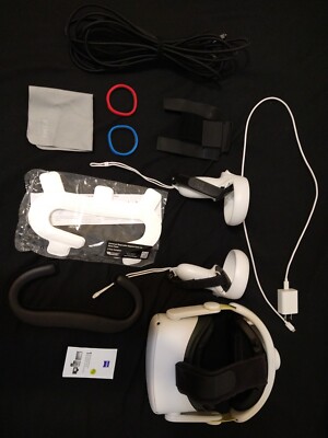 Quest 2 Bundle- 256GB, Elite + Battery Straps, AMVR Knuckle Grips, 5m Link Cable