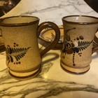 VTG Mexican Tonala Pottery Plates Set of 2 Boho Bird To Hang, 2 Mugs & 2 Plates — photo 5