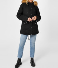 Soulcal Classic Parka Womens Black Uk Size 16 #ref66