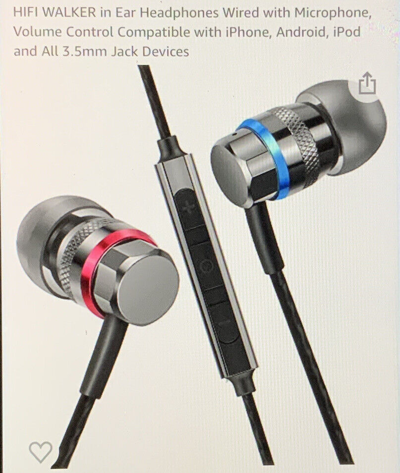 NEW Wired In-Ear 【全商品オープニング価格特別価格】 Headphones Earphones w Jack Control 3.5mm Volume F 高級感 Microphone