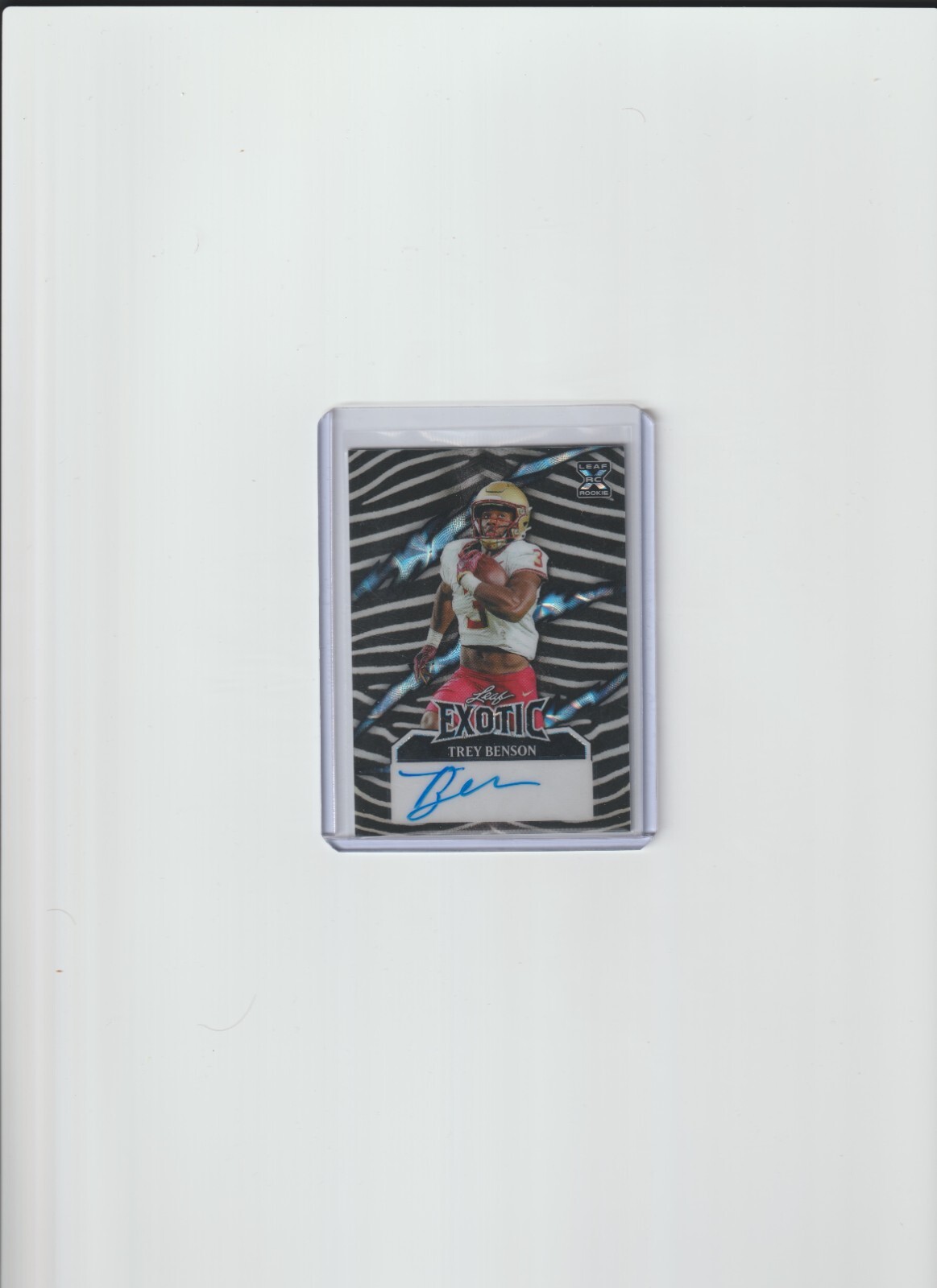 2024 Leaf Eclectic Exotic Tiger Refractor Trey Benson 2/4 Auto Rookie  
