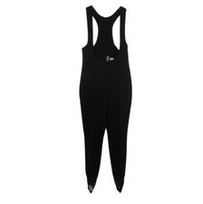 Vintage Edelweiss Skiwear Black 1 Piece Ski Bib Layer Jumpsuit Womens 12