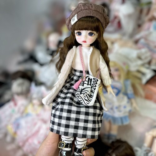 Ensemble De Mode Pour Poupée BJD 1/6 : Costume, Perruque, Tenue Habillée Pour Fille (neuf)