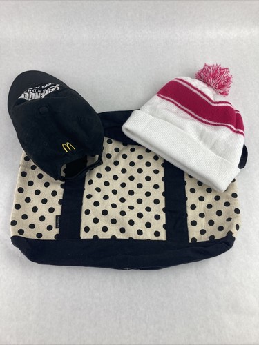 Lot of 3 McDonalds Employee Accessories Cap Hat and Purse - Picture 2 of 5