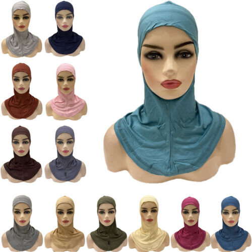 Underscarf Inner Caps Women Hijab Ninja Hats Muslim Turban Wrap Scarf Beanie New - Picture 1 of 31