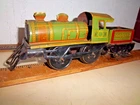 EARLY 1900's J CHEIN TIN NYC & HR 714 LOCOMOTIVE FLOOR TRAIN 10" LONG AS IS SALE