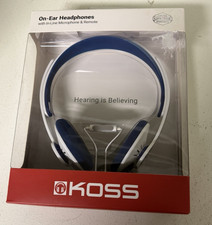 Koss  KPH30iW  Headphones  Wired  On-Ear  Microphone  White Blue