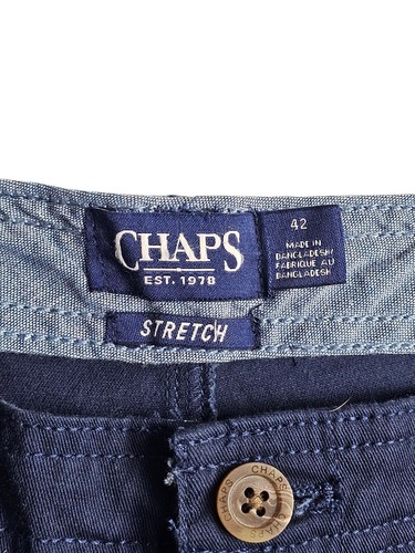 Pantalones Cortos Carga Elásticos Chaps Cintura Cómoda Hombres 42 Clásicos Preppy Nuevos con Etiquetas - Imagen 6 de 12