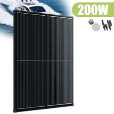 200W Schwarz Solarpanel Solarmodul für Wohnmobil Camper Balkonkraftwerk DE