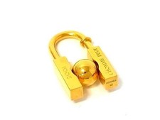 HERMES Cadena Earth Charm Padlock Gold 2001 Limited Edition No Box