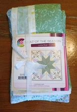 Creative Cuts, Quilt Of The Season, "Lone Star" w/ Coordinating Fabric, 50 x 50"